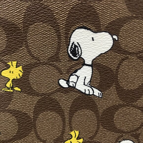 COACH PEANUTS DEMPSEY Carryall Signature Canvas Snoopy Woodstock - Picture 4 of 11